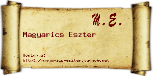 Magyarics Eszter névjegykártya